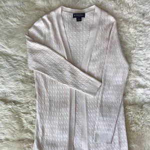 Brooks Brothers Cable knit silk/cashmere cardigan